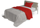 Set Lenzuola Sopra Sotto e Federe Doubleface Rosso\/Grigio Chiaro