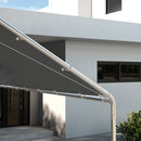Copertura di Ricambio 600x300 cm Anti-UV per Carport Auto con Corde Elastiche in PE Grigio Scuro      