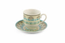 Set 6 Tazzine Caffè in Porcellana con Piattino 90 ml Villa d'Este Home Tivoli Cala Jondal