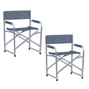 Set 2 Sedie Regista Mare Pieghevoli 56x46xH79 cm Pippa Grigio