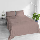 Set Lenzuola Sopra Sotto e 2 Federe Linea Water Washed Rosa Antico