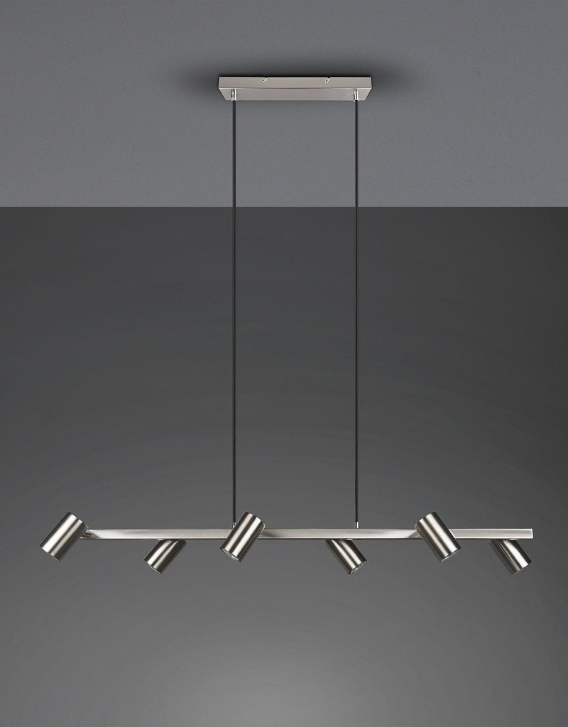 Lampada a Sospensione da Interno Attacco GU10 in Metallo Nickel Opaco