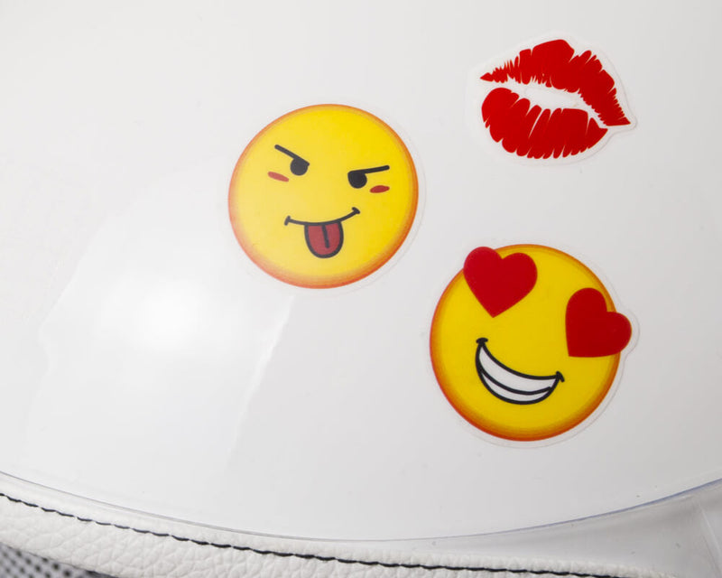 Casco Demi-Jet per Bambini Visiera Sagomata CGM Magic Smile 205S Bianco Varie Misure