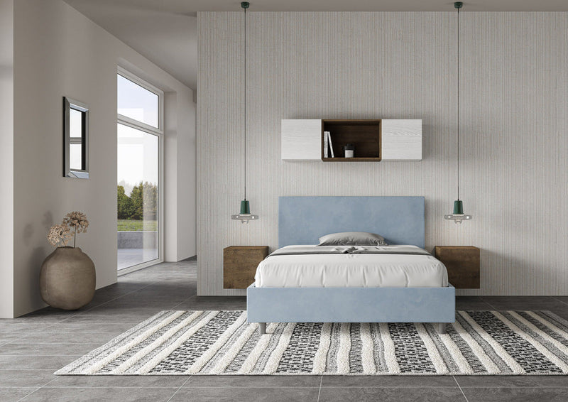 Letto Matrimoniale Adele Azzurro Varie Misure