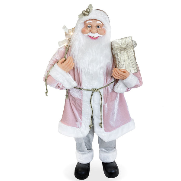 Babbo Natale H90 cm con Luci e Suoni Rosa prezzo