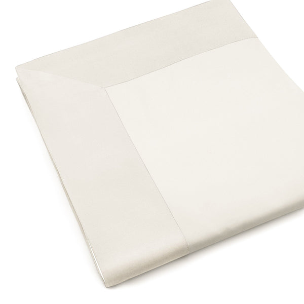 acquista Set Lenzuola Sopra Sotto e Federe Balza in Raso Mitera Diamante Bianco Naturale Varie Misure