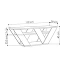 Mobile TV Moderno 1 Ripiano 110x30x40 cm in MDF Pipralla Antracite