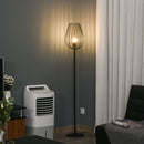 Lampada da Terra con Paralume in Metallo E27 Ø27,5x159 cm  Nera