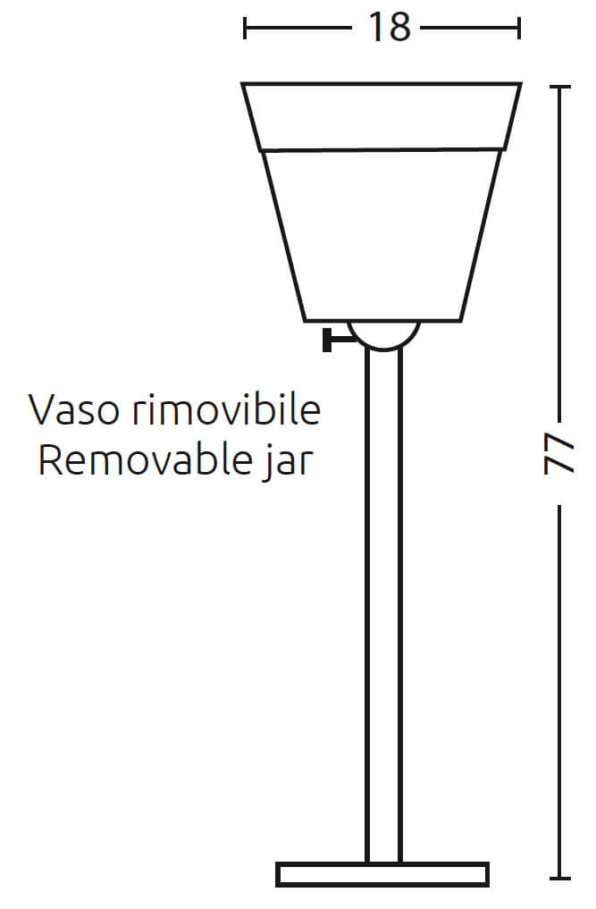 Spegnisigarette Posacenere da Esterno in Ferro Belfer Ashtray 42/SPS Avorio