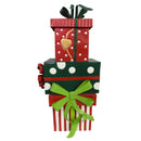 Pacco Regalo Decorativo in Metallo rosso cm 30x25xh65