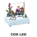 Giostrina orsi tiro alla fune con luci,musica e movimento cm 16x10xh14