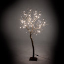 Albero di Natale Luminoso con 78 Led Luce Calda 17x17xH123cm Marrone