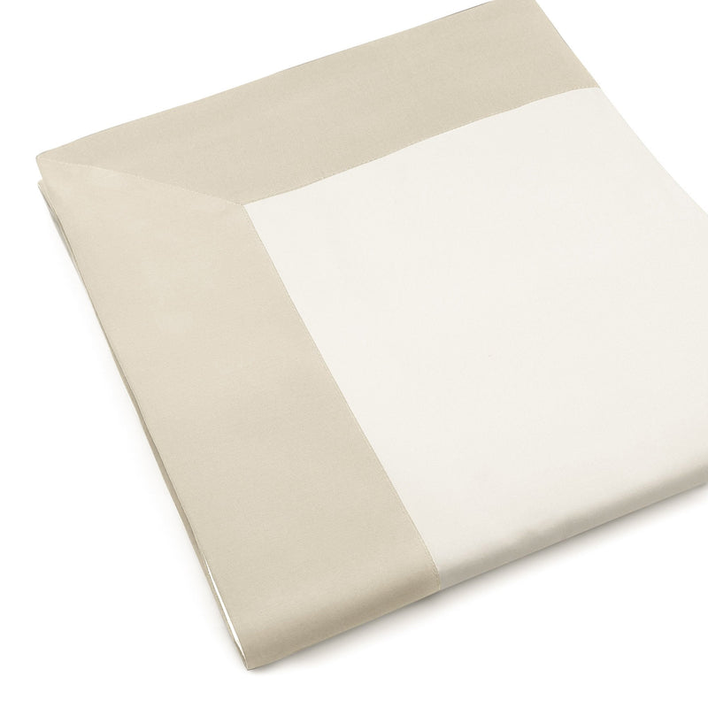 Set Lenzuola Sopra Sotto e Federe Balza in Raso Mitera Diamante Beach Varie Misure