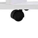 Mobile TV in Legno con Ruote Bianco 80x40x40 cm 