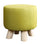 Pouf in Tessuto e Legno di Pino 29x29 cm Fumer Megan Verde