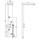 Colonna Doccia Multifunzione Idromassaggio Doccetta Acciaio Spazzolato