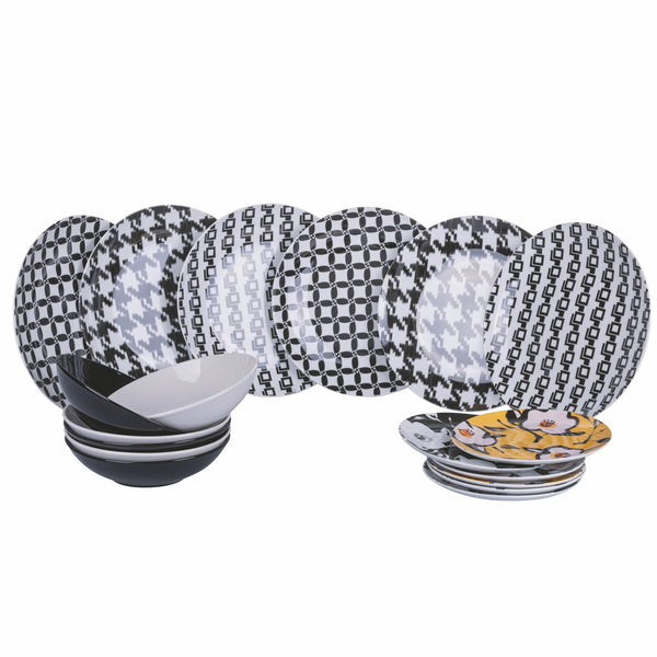 online Servizio Piatti 18 Pezzi in Porcellana e Gres Multicolor Villa d'Este Home Tivoli Coco Walk