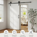 Porta Scorrevole 81,3x3,5x213,4 cm Porta da Interno in Stile Industriale in MDF e Legno Bianco      