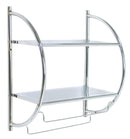 Mensola con Porta Asciugamani in Metallo Cromato