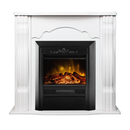 Camino Elettrico da Pavimento 88,3x95x30 cm Effetto Fiamma 2000W Clasic & Cristina Bianco