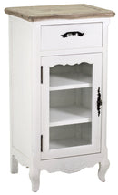 Comodino 1 Anta 1 Cassetto in Legno Country