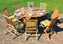 Tavolo Tondo Allungabile da Giardino Ø120 cm in Legno Teak Vorghini Capraia