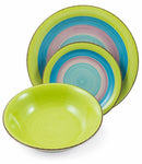 Servizio Piatti 18 Pezzi in Hard Dolomite Soriani Panarea Multicolor