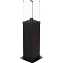 Stufa a Pellet Decorativa Senza Canna Fumaria da Esterno 146x44x44cm Flig Tennessee Nera