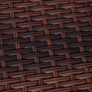 Set Salotto da Giardino in Rattan Sintetico 2 Poltrone e Tavolino Marrone 