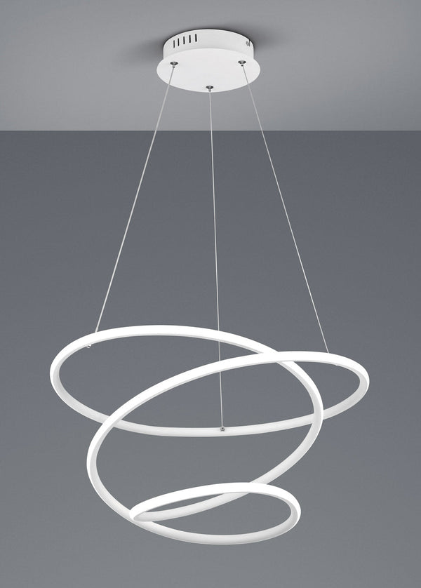 online Lampada a Sospensione da Interno a LED SMD in Metallo Bianco Opaco