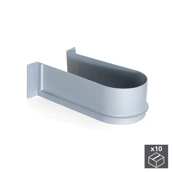 sconto Salva Sifone per Cassetti Del Bagno Curvo Plastica Grigio 10 Pezzi Emuca