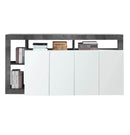Madia Mogol 4 ante bianco lucido ossido 184x42x93H cm