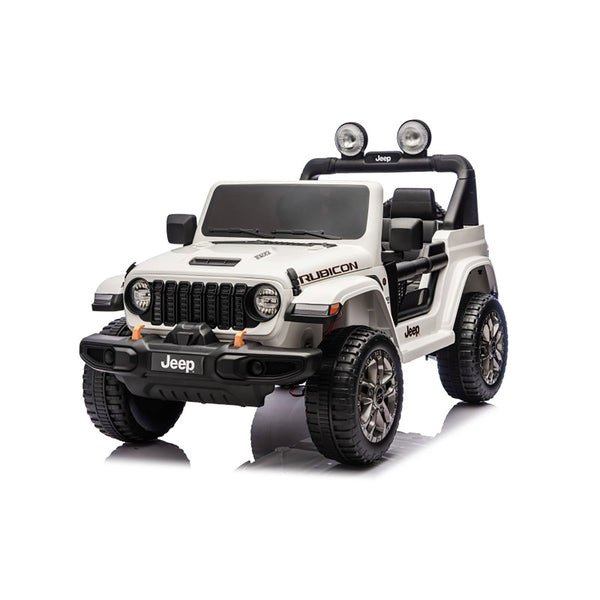 Macchina Elettrica per Bambini Jeep Wrangler Rubicon 12V con Telecomando Bianco acquista