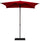 Ombrellone da Giardino 2x2 m Palo Ø38 mm in Alluminio Effetto Legno Tessuto Poliestere Trend Wood Rosso