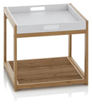 Tavolino con Vassoio 44x40x40 cm in Legno 