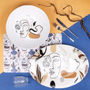 Vassoio Ø33x45 cm  in Ceramica VdE Tivoli 1996 Face to grey 