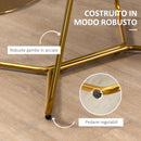 Set 2 Sedie da Soggiorno 49x61,5x85 cm in Tessuto Effetto Velluto Grigio