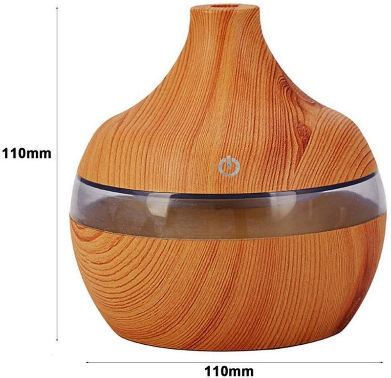 Mini Diffusore aromi Vaporizzatore LED 110x110x115mm 2W USB Marrone chiaro