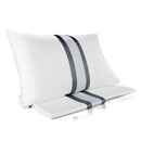 Set Lenzuola Sopra Sotto e Federe Balza in Raso Mitera Polinesia Ostrica e Grisaglia Varie Misure