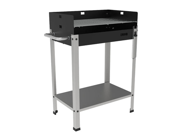 online Barbecue a Carbone 56,7x36x83 cm Griglia Altezza Regolabile in Acciaio Eco Nero e Grigio