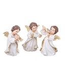 Set 3 Statuine Angeli Musicisti 10 cm in Resina