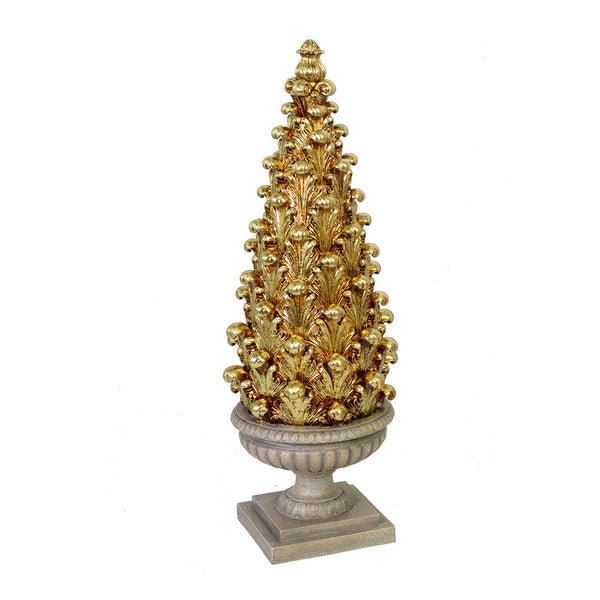 prezzo Mini Albero di Natale in Resina oro cm 15x15,8xh43,7