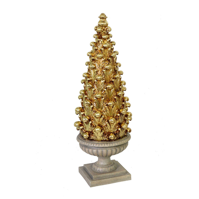 Mini Albero di Natale in Resina oro cm 15x15,8xh43,7