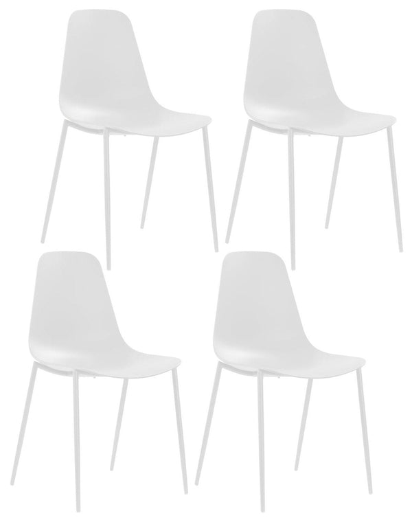 acquista Set 4 Sedie 49x48,5xH88 cm in Polipropilene Frida Bianco