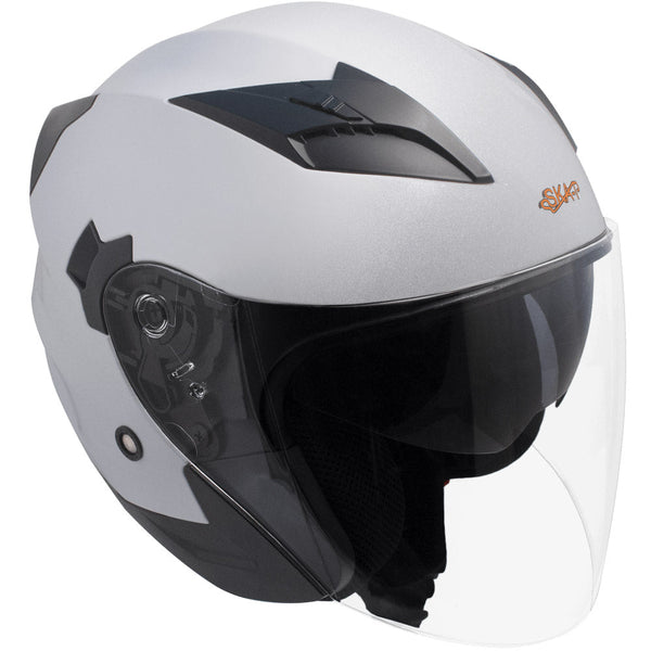 Casco Demi-Jet per Scooter Visiera Lunga SKA-P 1 PH Bolt Silver Metal sconto