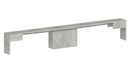 Set 2 Panche Allungabili 66/290x25x45 cm Pratika Singola A e B Cemento  