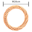 Set 8 Coroncine di Rattan Chiara Larghezza 20 cm