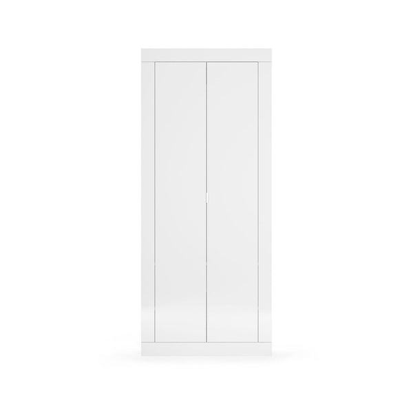 online Armadio Guardaroba con Appendiabiti e Ripiani 78x30x186,5 cm Linea Basic Bianco Lucido