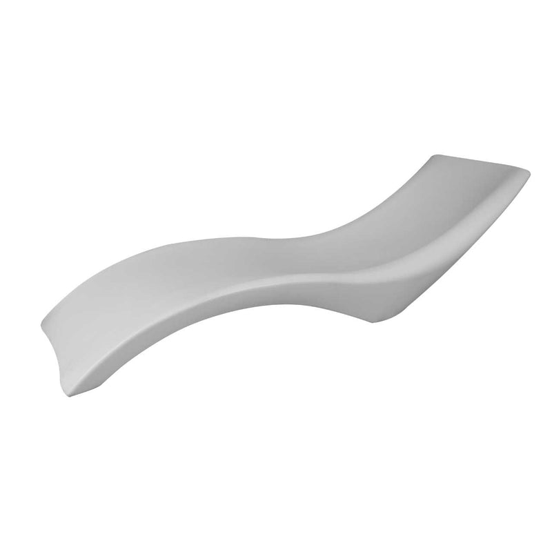 Lettino Chaise Longue da Giardino 220x70x60 cm in Polietilene Sined  Vega Bianca