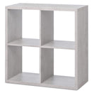 Libreria Quadrata con 4 Vani 77x33x77 cm Fumer Quadra-4B Cemento